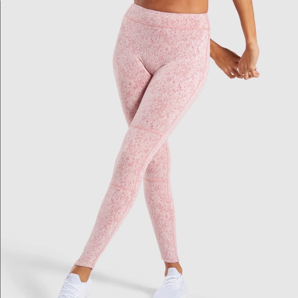 Gymshark fleur texture leggings pink
